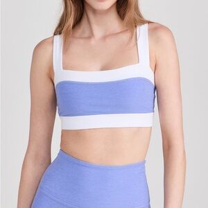 Spiritual Gangster Blue and White Sports Bra